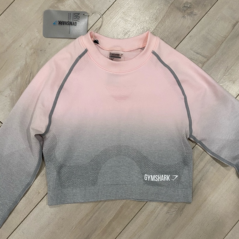 GYMSHARK ombré seamless workout crop top